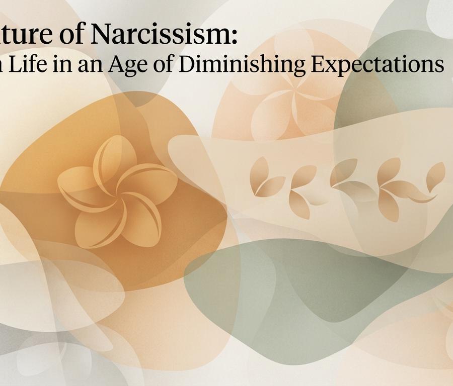 Ilustrasi editorial untuk The Culture of Narcissism: American Life in an Age of Diminishing Expectations