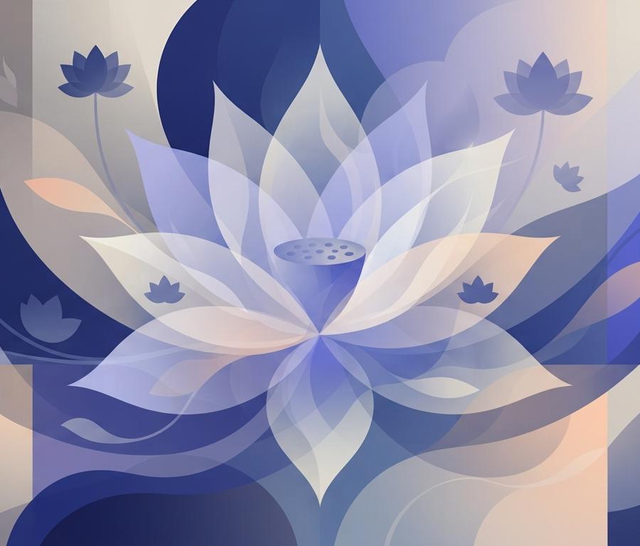 Ilustrasi editorial untuk The Art of Happiness: A Handbook for Living